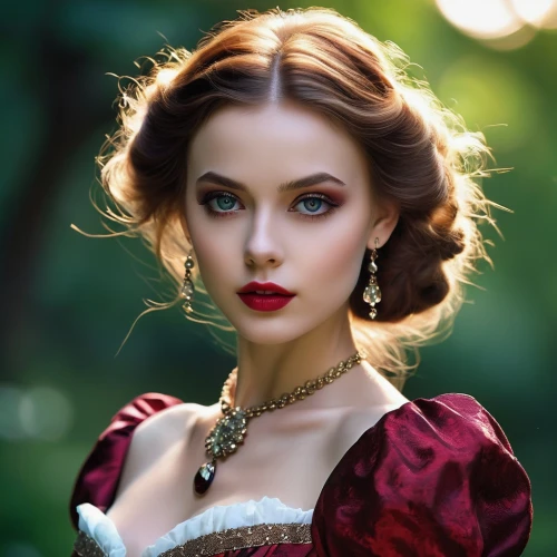 victorian lady,romantic portrait,vintage woman,victorian style,romantic look,female doll,vintage girl,enchanting,lady in red,vampire woman,vampire lady,queen of hearts,vintage makeup,vintage doll,vintage female portrait,redhead doll,female beauty,red russian,young woman,beautiful woman,Photography,General,Realistic