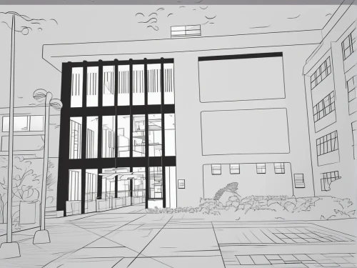 backgrounds,store fronts,frame drawing,office line art,fire escape,frame mockup,outlines,mono-line line art,big window,facade painting,lineart,rendering,an apartment,arbitrary confinement,industrial building,storefront,mono line art,progresses,empty factory,school design,Design Sketch,Design Sketch,Outline