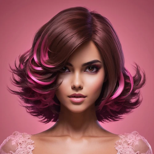 peony pink,pink lady,natural pink,fringed pink,artificial hair integrations,dusky pink,dark pink in colour,asymmetric cut,pink beauty,pixie-bob,rose pink colors,hair coloring,dark pink,color pink,colorpoint shorthair,pink magnolia,hair shear,deep pink,bob cut,pink ribbon,Conceptual Art,Fantasy,Fantasy 02