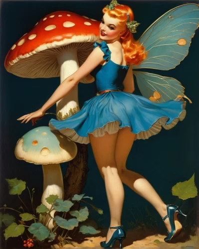 vintage fairies,agaric,amanita,toadstools,umbrella mushrooms,toadstool,mushrooming,edible mushrooms,wild mushroom,forest mushroom,faerie,blue mushroom,club mushroom,forest mushrooms,mushroom type,mushroom landscape,faery,wild mushrooms,mushrooms,alice in wonderland,Illustration,Retro,Retro 10