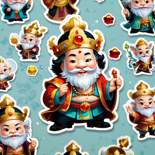 christmas stickers,chinese icons,royal icing cookies,saint nicholas,khlui,kris kringle,gnome ice skating,gnomes,crown icons,gnomes at table,mandarin,sea god,royal icing,diwali wallpaper,mandarin mandarin,stickers,scandia gnomes,saint nicholas' day,xizhi,saint nicolas,Unique,Design,Sticker