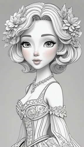 bridal clothing,bridal dress,white rose snow queen,bridal,bridal accessory,victorian lady,bride,fairy tale character,rose flower illustration,wedding dress,the snow queen,ball gown,doily,crinoline,cloth doll,female doll,sun bride,wedding gown,silver wedding,debutante,Unique,3D,3D Character