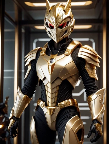 gold mask,mazda ryuga,golden mask,nova,iron blooded orphans,armored,cynosbatos,gold wall,yellow-gold,suit actor,armor,kryptarum-the bumble bee,gold color,ironman,symetra,bumblebee,golden frame,steel man,metallic,gold colored
