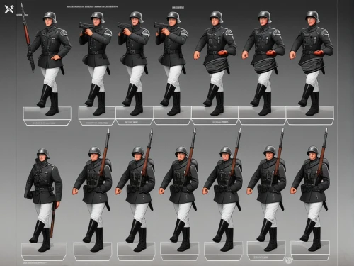 medic,infantry,shield infantry,combat medic,red army rifleman,grenadier,uniforms,police uniforms,french foreign legion,high-visibility clothing,storm troops,monkey soldier,pubg mascot,mod ornaments,clones,candlesticks,clone jesionolistny,fighting poses,carabinieri,the army,Unique,Design,Character Design