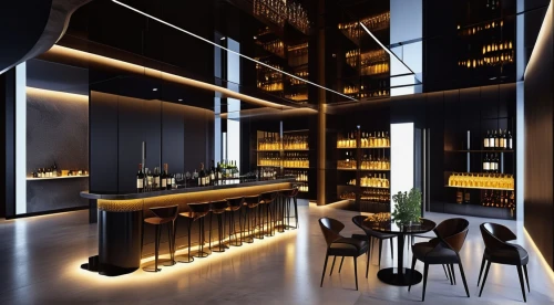 liquor bar,wine bar,unique bar,piano bar,dark cabinetry,brandy shop,wine cellar,nightclub,interior modern design,bar counter,boutique hotel,interior design,dark cabinets,pantry,salt bar,penthouse apartment,luxury home interior,fine dining restaurant,cognac,modern kitchen interior,Photography,General,Realistic