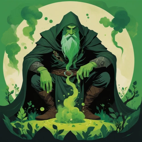 druid,the wizard,aaa,patrol,waldmeister,druid grove,magus,cleanup,anahata,wizard,aa,game illustration,druids,scandia gnome,druid stone,green smoke,wizards,saint patrick,cauldron,forest man,Illustration,Vector,Vector 08