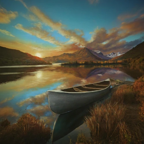 boat landscape,canoeing,old wooden boat at sunrise,landscape background,canoes,rowing boat,dug out canoe,canoe,landscapes beautiful,row boat,rowboats,loch,rowboat,lake mcdonald,beautiful landscape,beautiful lake,rowing-boat,tranquility,bow lake,scottish highlands