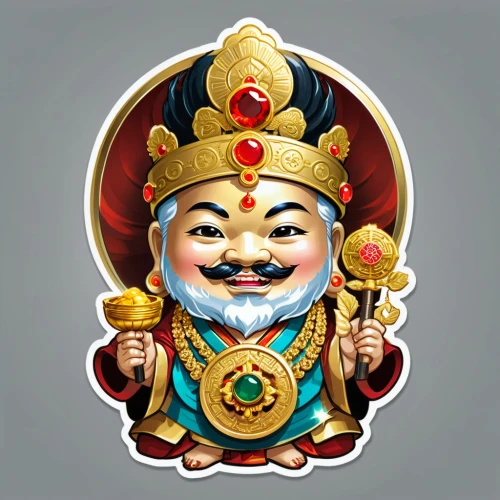 decorative nutcracker,chinese icons,barongsai,vajrasattva,china cny,shuanghuan noble,daruma,happy chinese new year,bodhisattva,emperor,nepal rs badge,the emperor's mustache,nước chấm,laughing buddha,china cracker,khlui,confucius,scandia gnome,zui quan,qi-gong,Unique,Design,Sticker