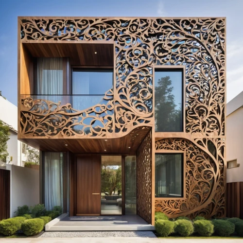 cubic house,patterned wood decoration,wooden facade,timber house,lattice windows,wooden house,wood structure,cube house,building honeycomb,corten steel,wood gate,modern architecture,eco-construction,wooden construction,frame house,dunes house,ornamental wood,californian white oak,wood fence,ornamental dividers,Photography,Fashion Photography,Fashion Photography 04