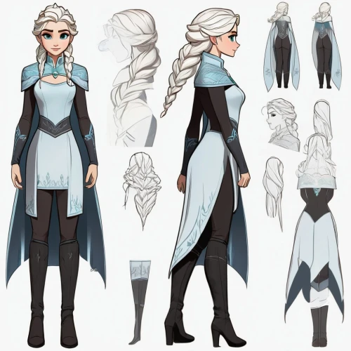 costume design,suit of the snow maiden,winterblueher,elven,concept art,the snow queen,white rose snow queen,ice queen,water-the sword lily,elsa,sea swallow,main character,winter dress,elven flower,violet head elf,fairy tale character,concepts,sterntaler,elaeis,comic character,Unique,Design,Character Design