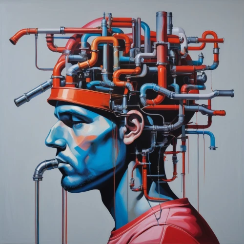 cybernetics,biomechanical,mind,brainy,synapse,neural,cyborg,neural pathways,thinking man,brainstorm,neurology,jigsaw,human head,psychiatry,brain,receptor,neural network,cognitive psychology,brain icon,cyberpunk,Illustration,Realistic Fantasy,Realistic Fantasy 24