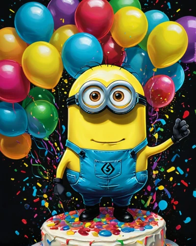 dancing dave minion,happy birthday balloons,minion,birthday balloon,minion tim,birthday banner background,minions,birthday balloons,birthday background,children's birthday,happy birthday banner,celebrate,balloons mylar,happy birthday background,birthday,happy birthday,baloons,birthday card,colorful balloons,second birthday,Conceptual Art,Daily,Daily 24