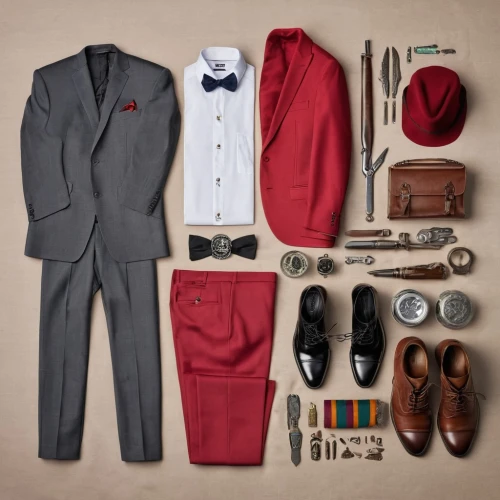 wedding suit,men's suit,formal attire,red tie,men clothes,color combinations,flat lay,formal wear,businessman,navy suit,aristocrat,suit trousers,dressing up,white-collar worker,formal guy,man's fashion,shades of red,dress shoes,military officer,military uniform,Unique,Design,Knolling