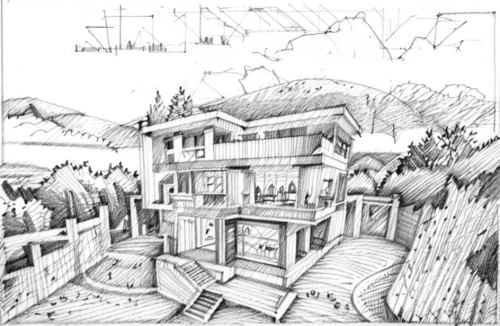 house drawing,cd cover,eco-construction,landscape plan,garden elevation,houses clipart,kirrarchitecture,timber house,hand-drawn illustration,architect plan,isometric,housebuilding,technical drawing,log home,real-estate,sheet drawing,escher village,house floorplan,treehouse,build a house,Design Sketch,Design Sketch,Pencil Line Art
