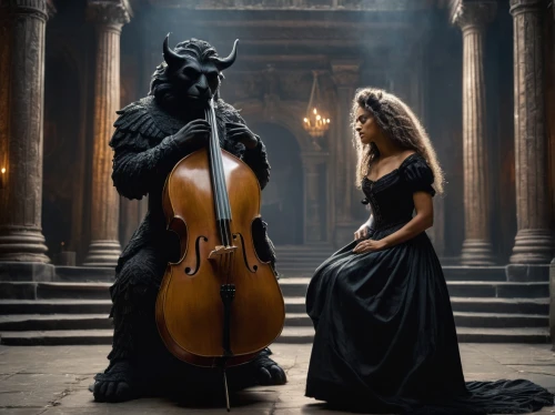 cellist,cello,violoncello,violinists,octobass,violin woman,double bass,classical music,musicians,violist,woman playing violin,orchestra,violone,music fantasy,gothic dress,gothic portrait,celtic woman,string instruments,violin player,valse music,Photography,General,Fantasy