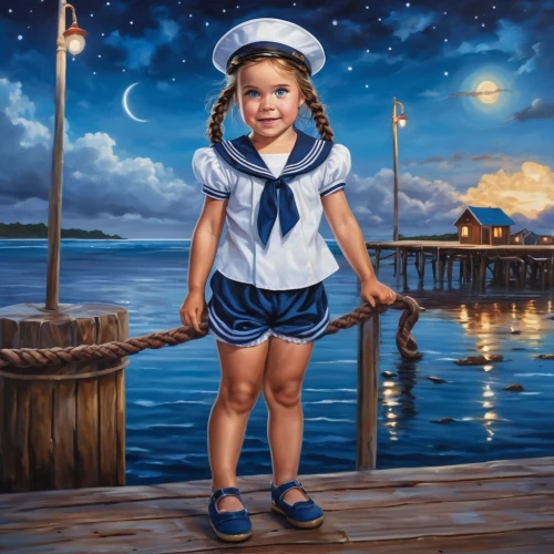 nautical children,sailor,delta sailor,nautical star,the sea maid,nautical,seafarer,oil painting on canvas,girl on the boat,child portrait,seafaring,kantai collection sailor,little girl in wind,sailors,naval officer,nautical colors,sea fantasy,nautical paper,children's background,mystical portrait of a girl