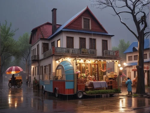 ice cream shop,ice cream stand,miniature house,friterie,sopot,rainy day,watercolor cafe,crooked house,rain bar,rainy,watercolor shops,ice cream parlor,viennese cuisine,market place,wooden houses,the gingerbread house,colmar,doll house,paris cafe,dolls houses,Photography,General,Realistic