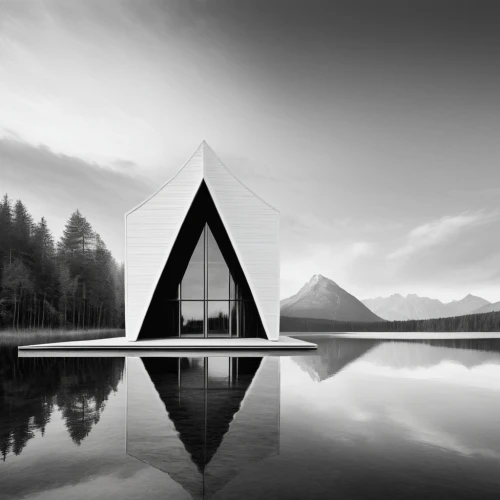 house with lake,mirror house,asian architecture,lago grey,japanese architecture,architecture,boathouse,architectural,futuristic architecture,modern architecture,beautiful buildings,house by the water,sunken church,calatrava,boat house,arhitecture,monochrome photography,bled,archidaily,lotus temple,Photography,Black and white photography,Black and White Photography 07
