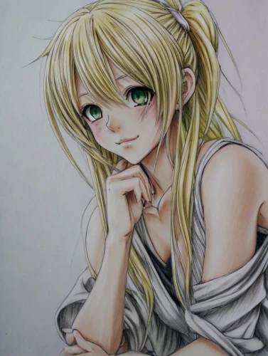 frula,lotus art drawing,color pencil,coloured pencils,colored pencil,girl drawing,luka,alice,pencil color,colored pencils,color pencils,blond girl,blonde girl,erika,kayano,colour pencils,uruburu,pencil art,anime cartoon,anime girl