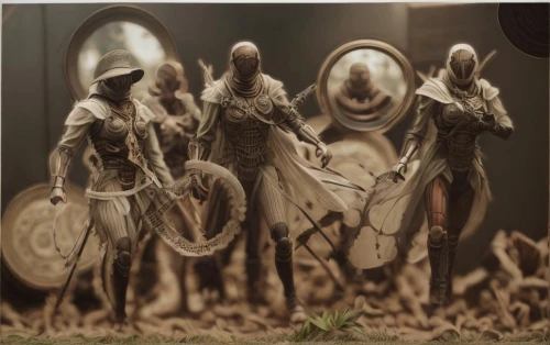 horsemen,ancient parade,guards of the canyon,bronze horseman,bronze figures,clay figures,nomads,oryx,travelers,play figures,horse herd,cavalry,miniature figures,colony,phage,figurines,garden statues,alien warrior,metal figure,statues,Game Scene Design,Game Scene Design,Realistic