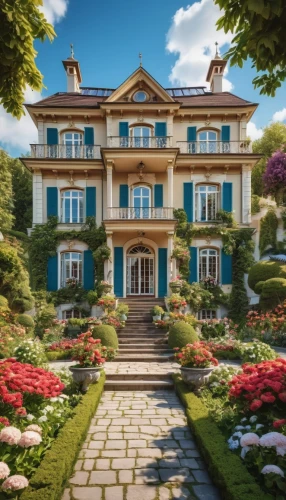bendemeer estates,villa balbianello,victorian,mainau,beautiful home,luxury property,swiss house,chateau,henry g marquand house,villa,victorian house,giverny,mansion,country estate,dunrobin,garden elevation,french building,chateau margaux,luxury home,victorian style,Photography,General,Realistic