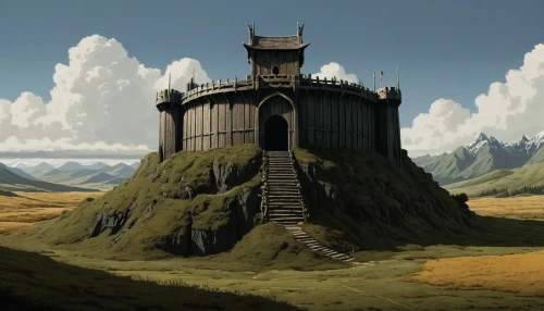 summit castle,watchtower,castle bran,knight's castle,castle of the corvin,witch's house,scottish folly,peter-pavel's fortress,studio ghibli,castel,press castle,witch house,ruined castle,kings landing,lookout tower,gold castle,fairy tale castle,medieval castle,castle,ghost castle,Illustration,Japanese style,Japanese Style 08