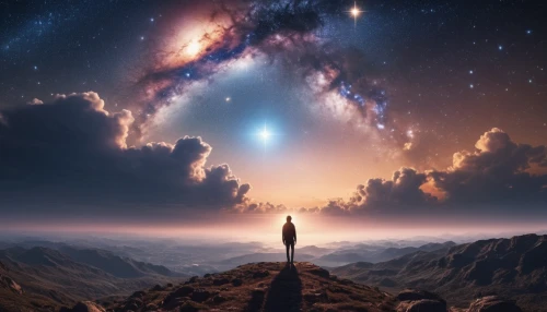astral traveler,the pillar of light,the universe,ascension,pillars of creation,universe,celestial,astronomer,astronomy,space art,inner space,the mystical path,photomanipulation,astronomical,enlightenment,heavenly ladder,fantasy picture,mysticism,inner light,firmament,Photography,General,Realistic