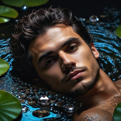 merman,photo session in the aquatic studio,photoshoot with water,the man in the water,narcissus,water plants,male model,persian poet,rio serrano,waterbed,in water,waterlily,water lily,aquaman,amazonian oils,poseidon,the body of water,hawaii doctor fish,water smartweed,submerged,Photography,General,Fantasy