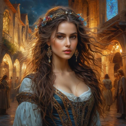 fantasy portrait,fantasy art,fantasy picture,romantic portrait,celtic queen,mystical portrait of a girl,fantasy woman,sorceress,the enchantress,gothic portrait,fairy tale character,world digital painting,artemisia,rapunzel,girl in a historic way,celtic woman,cinderella,faery,heroic fantasy,elven,Photography,General,Fantasy