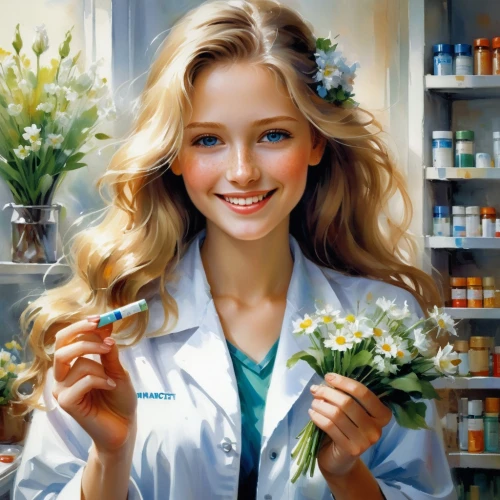 pharmacist,pharmacy,chemist,medical illustration,medicine icon,pharmaceutical drug,medicines,in the pharmaceutical,medicinal products,women's cosmetics,pharmacy technician,apothecary,homeopathically,pharmaceutical,pharmaceuticals,medicine,female doctor,nutraceutical,medications,prescription drug,Conceptual Art,Oil color,Oil Color 03