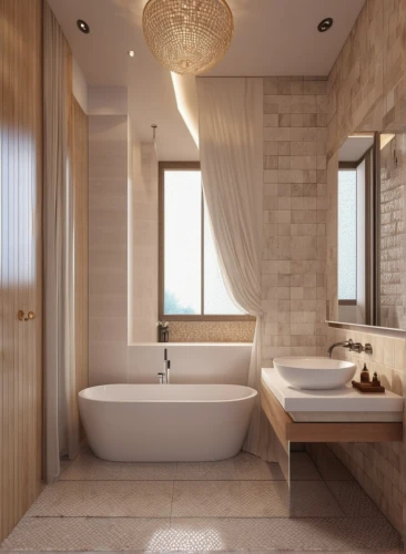 luxury bathroom,modern minimalist bathroom,bathtub,bathtub accessory,bathroom,tub,shower bar,shower base,interior modern design,ceramic floor tile,tile flooring,almond tiles,contemporary decor,modern decor,3d rendering,bath,shower door,ceramic tile,interior design,washbasin,Photography,General,Realistic