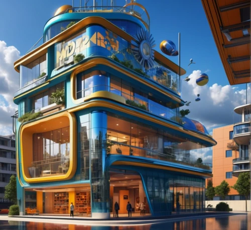 sky apartment,cube stilt houses,aqua studio,cubic house,futuristic architecture,solar cell base,cube house,houseboat,house of the sea,apartment building,sky space concept,stilt houses,floating island,apartment house,seaside resort,smart house,apartment block,holiday complex,residential tower,an apartment,Photography,General,Realistic