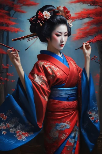 geisha girl,geisha,japanese art,oriental princess,japanese woman,oriental painting,oriental girl,chinese art,japanese culture,koi,oriental,mukimono,samurai,koi fish,hanbok,japanese style,plum blossoms,kitsune,red petals,taiwanese opera,Photography,General,Fantasy