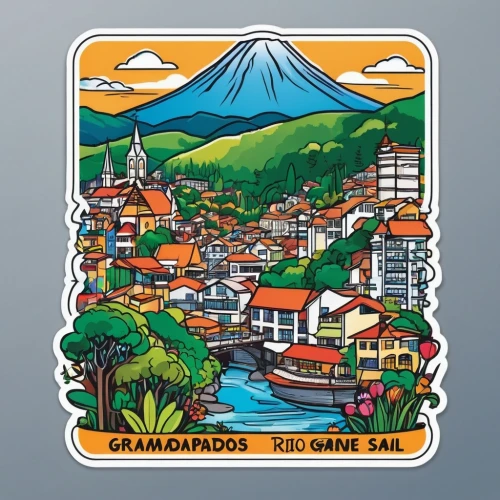 guanabá real,puerto varas,la gomera,guatemala gtq,garachico,grancanaria,fujiyama,clipart sticker,guatemalan,gran canaria,gondolas,el salvador,la palma,geraniales,guam,gifu,grancabrio,samoa,gondola,azores,Unique,Design,Sticker