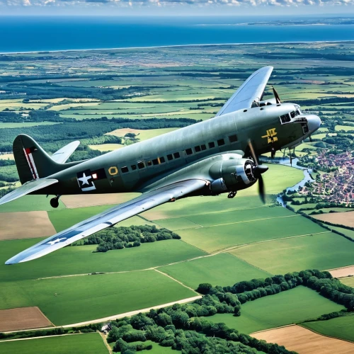 douglas c-47 skytrain,curtiss c-46 commando,douglas dc-3,boeing 314,ju 52,douglas dc-4,lockheed hudson,lockheed model 10 electra,boeing b-17 flying fortress,douglas dc-6,boeing 307 stratoliner,avro lancaster,douglas dc-2,boeing 247,douglas ac-47 spooky,douglas c-54 skymaster,boeing 377,beechcraft model 18,boeing b-50 superfortress,edsel corsair,Photography,General,Realistic