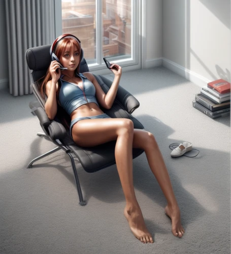 girl at the computer,girl sitting,woman sitting,sci fiction illustration,office chair,sitting on a chair,new concept arms chair,girl studying,world digital painting,digital compositing,advertising figure,sitting,work from home,retro woman,3d rendered,3d render,on the phone,digital painting,cg artwork,child is sitting
