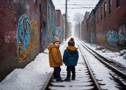 photographing children,girl and boy outdoor,vintage boy and girl,laneway,little boy and girl,railroad track,old linden alley,train track,portrait photographers,alleyway,rail track,little girls walking,railroads,highline,snow tracks,vintage children,rail way,railroad,railroad tracks,abandoned train station,Photography,General,Natural