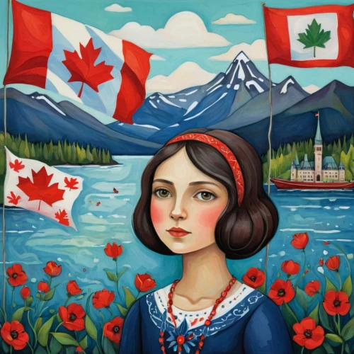 canada,west canada,british columbia,alberta,quebec,canadian flag,yukon territory,las canadas,girl on the river,north america,vancouver,manitoba,david bates,canadas,canadian,canada air,whistler,provinces,yukon river,first nation,Illustration,Abstract Fantasy,Abstract Fantasy 07