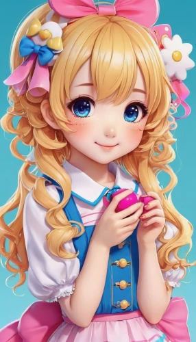 female doll,painter doll,artist doll,doll dress,frula,belarus byn,naginatajutsu,cloth doll,kawaii,doll paola reina,chibi,marzipan,doll's facial features,girl doll,alice,macaron,dress doll,luka,erika,stylized macaron,Illustration,Japanese style,Japanese Style 02