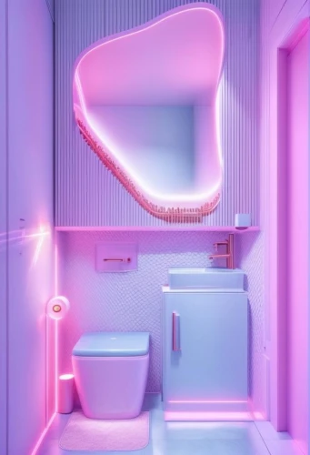 ufo interior,bathroom,pink chair,bathtub,beauty room,luxury bathroom,washroom,toilet,aesthetic,3d render,toilets,interior design,80's design,restroom,neon ghosts,pink squares,vapor,neon candies,neon tea,bathtub accessory