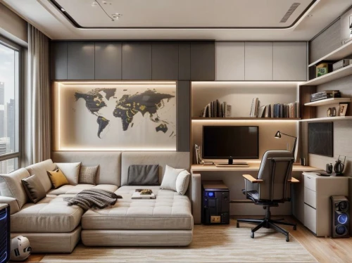 modern room,apartment lounge,modern office,smart home,modern living room,penthouse apartment,interior modern design,modern decor,shared apartment,interior design,livingroom,sky apartment,great room,entertainment center,creative office,living room,home theater system,an apartment,family room,modern style