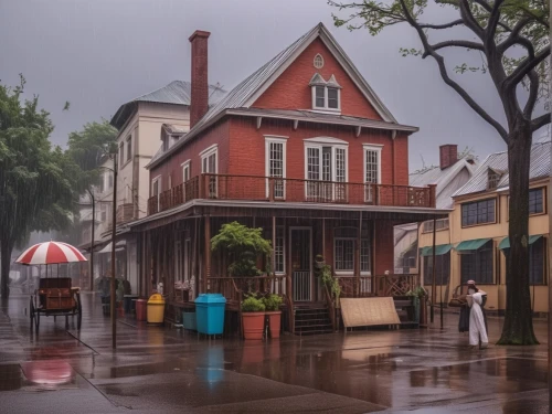 french quarters,new orleans,watercolor cafe,rainy day,world digital painting,walt disney world,digital painting,rainy,row houses,rain bar,watercolor shops,awnings,rainy season,street scene,watercolor tea shop,rainstorm,disneyland park,rainy weather,wooden houses,rosewood,Photography,General,Realistic