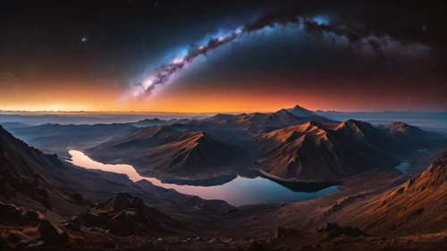 alien planet,space art,alien world,planet alien sky,fantasy landscape,exoplanet,astronomy,futuristic landscape,vast,the milky way,volcanic landscape,planet eart,fantasy picture,northen light,astronomical,galaxy collision,panoramic landscape,v838 monocerotis,planets,planetary system,Photography,General,Natural