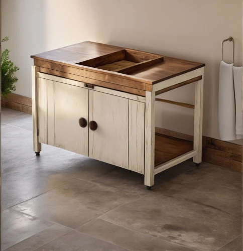 kitchen cart,changing table,chiffonier,washbasin,dressing table,sideboard,bathroom cabinet,storage cabinet,drawer,tile kitchen,writing desk,kitchen cabinet,folding table,stone sink,danish furniture,cabinetry,countertop,commode,californian white oak,wash basin,Photography,General,Realistic