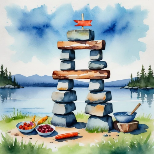 stacked rocks,stacked stones,stacking stones,rock stacking,stack of stones,cairn,rock cairn,stack cake,standing stones,rock balancing,stacked rock,picnic,stone balancing,sea stack,picnic basket,background with stones,bannock,mushroom island,picnic boat,stack of cheeses,Illustration,Paper based,Paper Based 25