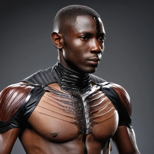 muscular system,african man,black skin,harnessed,breastplate,african american male,male model,cyborg,african boy,wearables,human body anatomy,black man,anmatjere man,humanoid,harness,black warrior,male elf,ice chocolate,dark chocolate,milk chocolate,Photography,General,Realistic