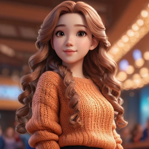 rapunzel,elsa,princess anna,merida,winter dress,disney character,cute cartoon character,cinnamon girl,agnes,female doll,sweater,moana,fashionable girl,fashion doll,doll dress,model doll,bolero jacket,tiana,frozen,movie star,Photography,General,Cinematic