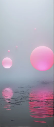 spheres,orb,acid lake,vapor,sea jellies,pink water lilies,pink balloons,jellyfish,mist,veil fog,pond lenses,aura,bubble mist,jellies,salt-flats,panoramical,dango,glass balls,dense fog,virtual landscape,Conceptual Art,Graffiti Art,Graffiti Art 11