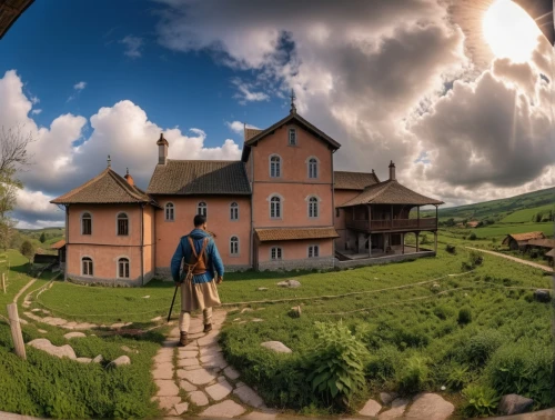 360 ° panorama,bannack,assay office in bannack,telluride,fisheye lens,bannack assay office,vail,house in mountains,wooden houses,escher village,fish eye,house in the mountains,carpathians,pano,360 °,farmstead,bannack camping tipi,home landscape,alpine village,alpine pastures,Photography,General,Realistic