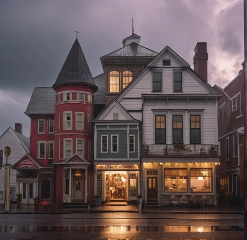 victorian house,victorian,beautiful buildings,crooked house,old town house,row houses,new england style house,old houses,vermont,wooden houses,half-timbered houses,two story house,georgetown,house insurance,store fronts,townhouses,maine,serial houses,miniature house,new england,Photography,General,Realistic